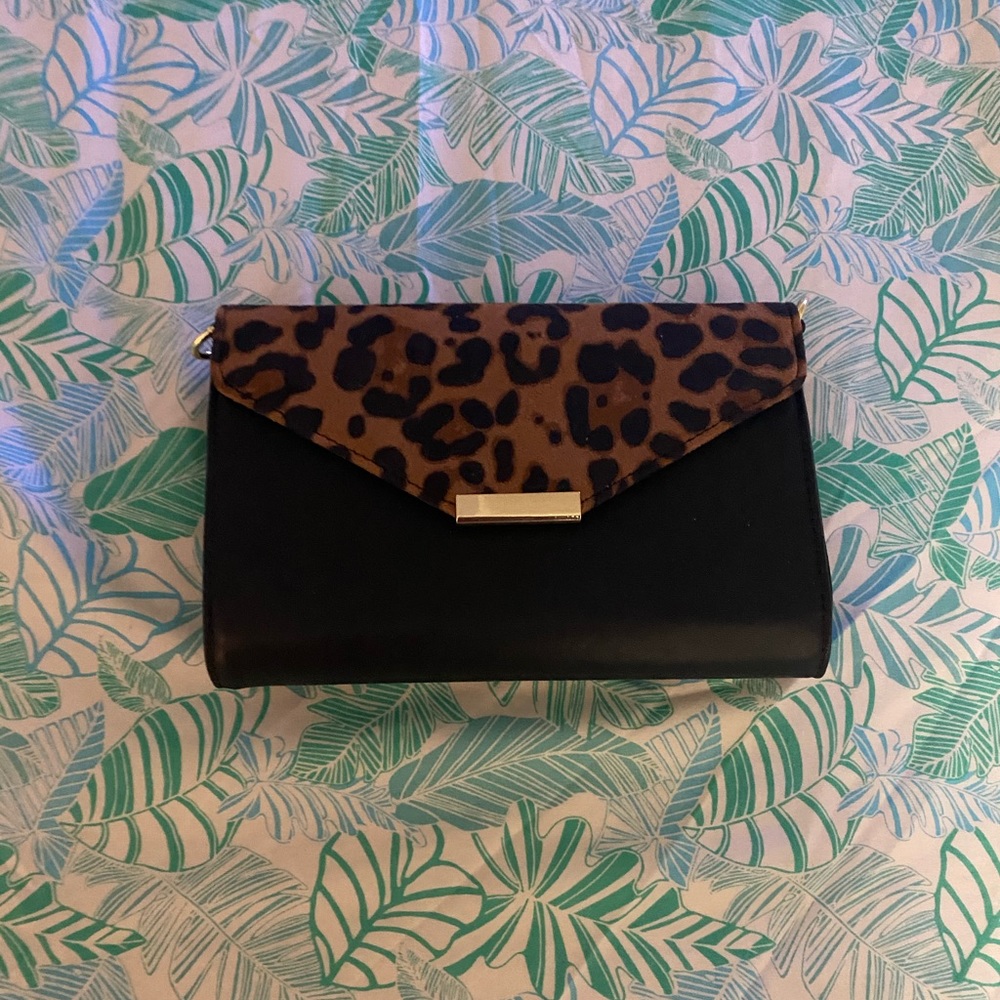 leopard clutch purse